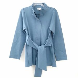 $249 Anthropologie Luii Valentina Jacket in silver blue M